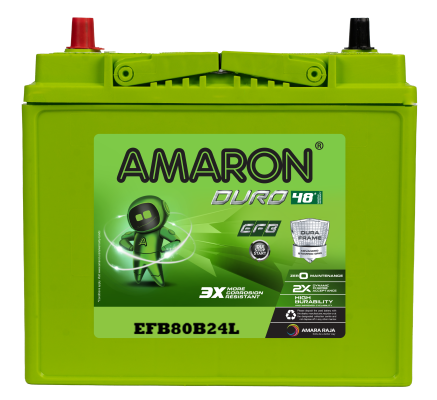 AMARON DURO EFB 80B24L BATTERY – EFB80B24L(AAM-DR-EFB80B24L) Battery For Car