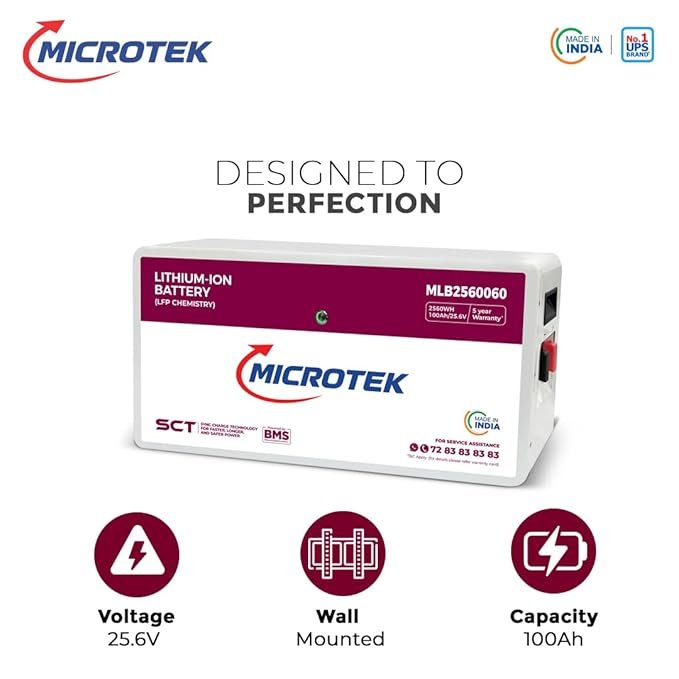 Microtek Lithiumion Battery MLB25660 100ah 24Volt