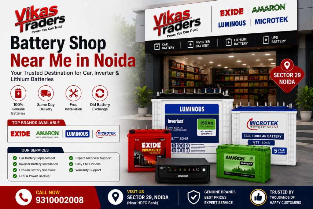 Battery Shop Near Me in Noida