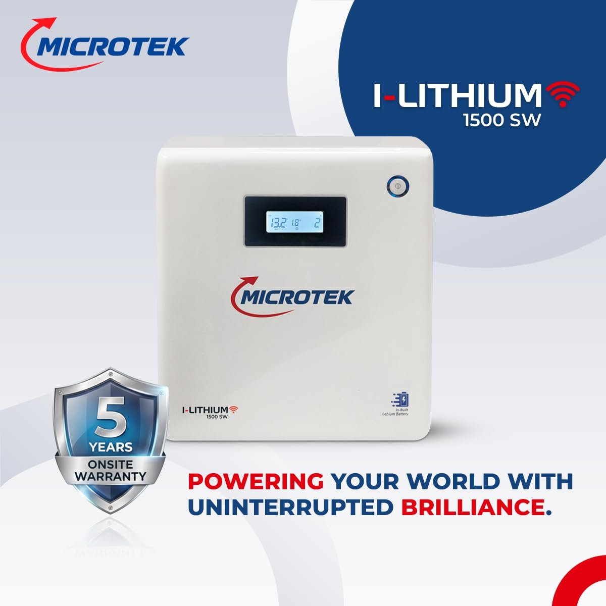 Microtek I Lithium 1500 SW 1100VA Inverter Ibuilt Lithium Battery